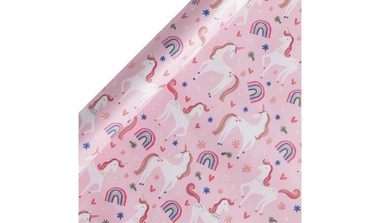 Argos Home Roll of Unicorn Wrapping Paper - 10m - McGrocer