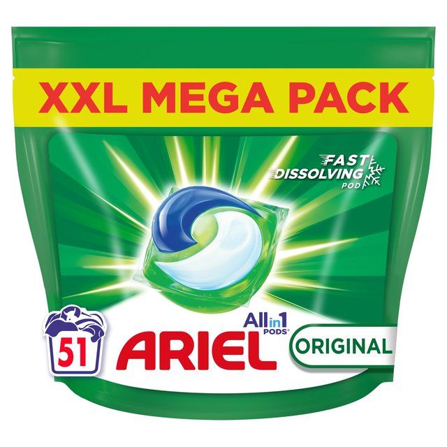 Ariel Original All-in-1 Pods Washing Liquid Capsules 51 Washes 51 per pack - McGrocer