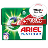 Ariel Platinum Pods Washing Liquid Capsules Extra Stain Removal 19 Washes - McGrocer