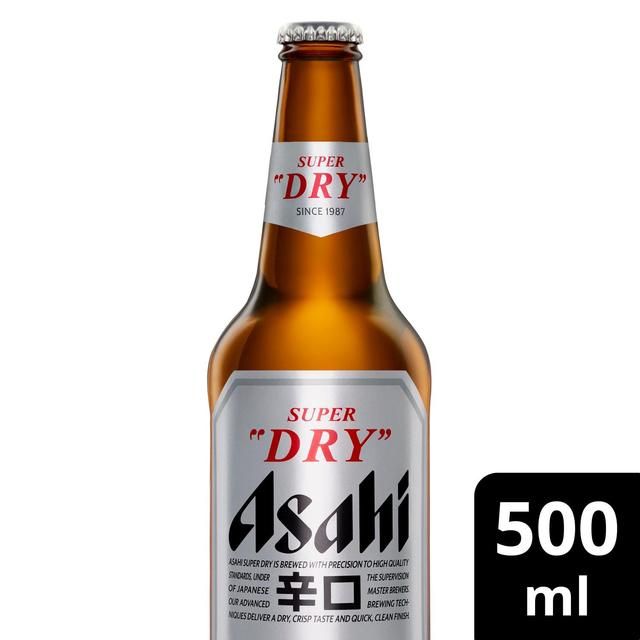 Asahi Super Dry Beer Lager Bottle 500ml - McGrocer