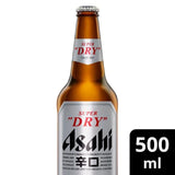 Asahi Super Dry Beer Lager Bottle 500ml - McGrocer
