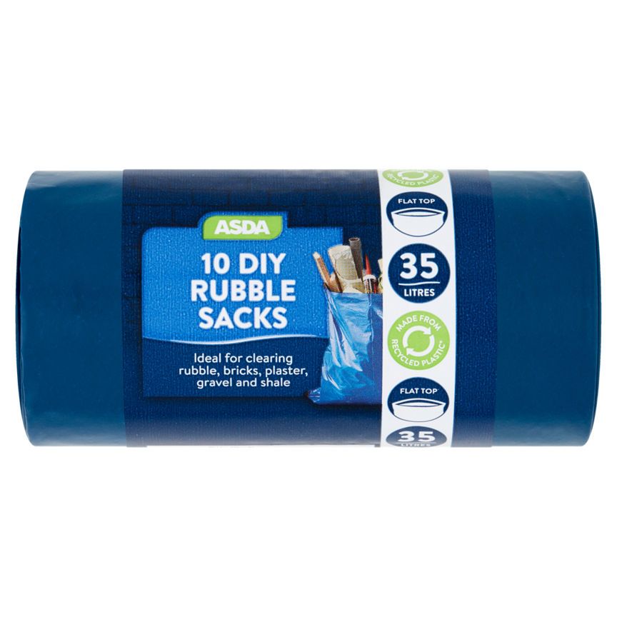 ASDA 10 DIY Sacks Flat Top 35 Litres - McGrocer