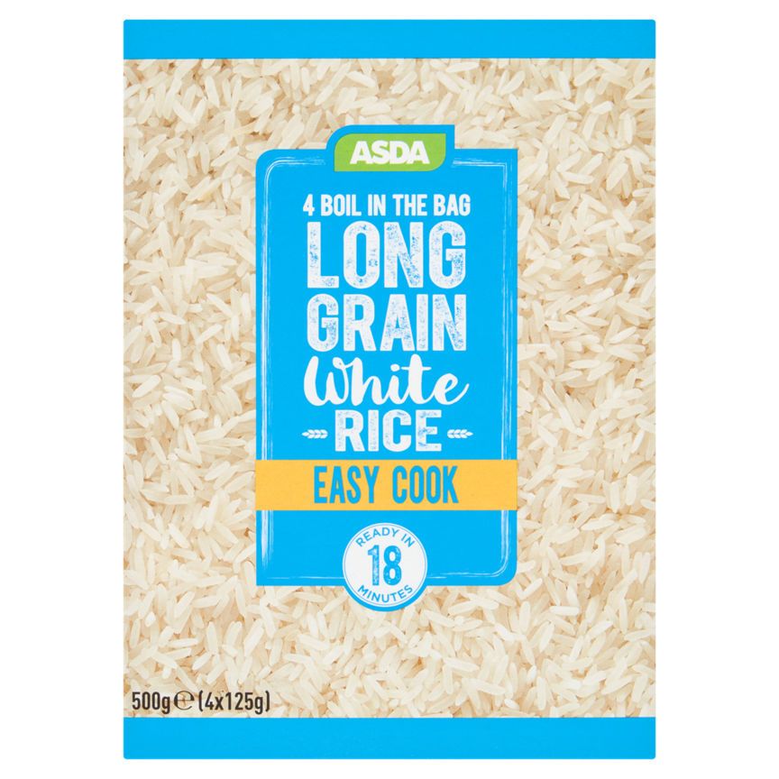 ASDA 4 Pack Boil in the Bag Long Grain Rice - McGrocer