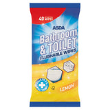 ASDA 40 Antibacterial Bathroom & Toilet Flushable Wipes - McGrocer