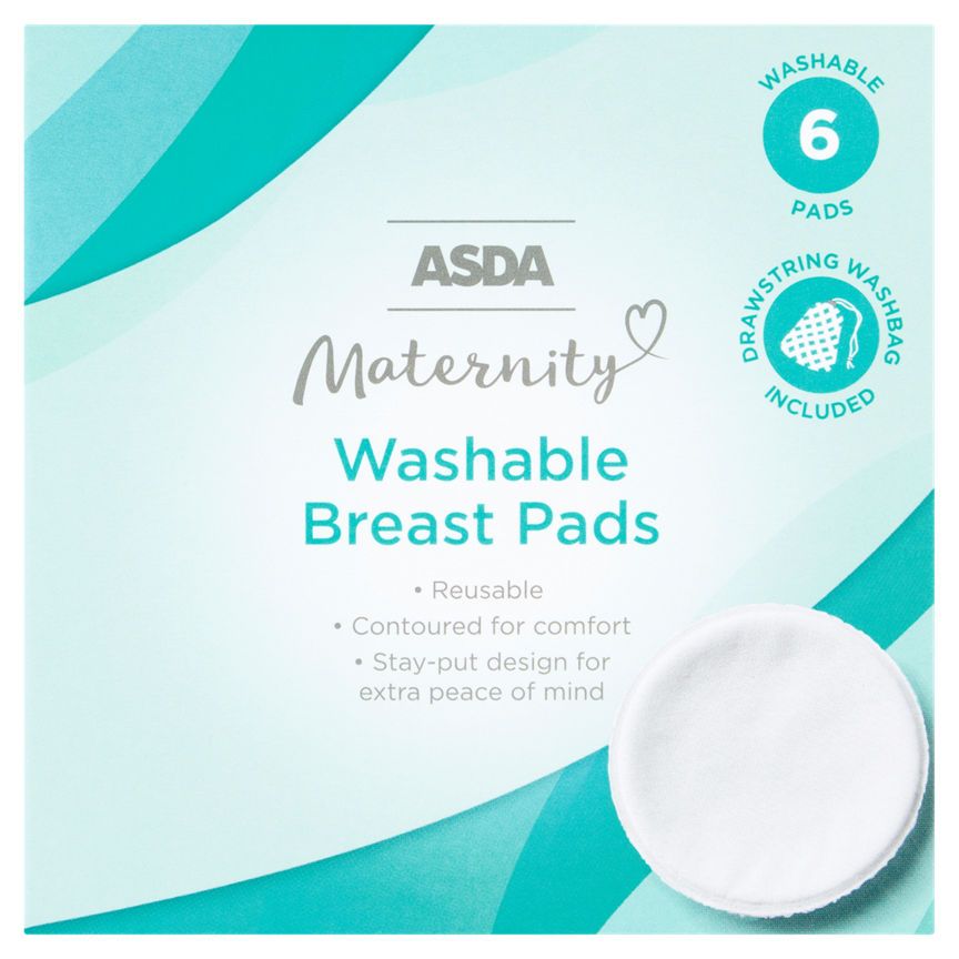 ASDA 6 Maternity Washable Breast Pads - McGrocer