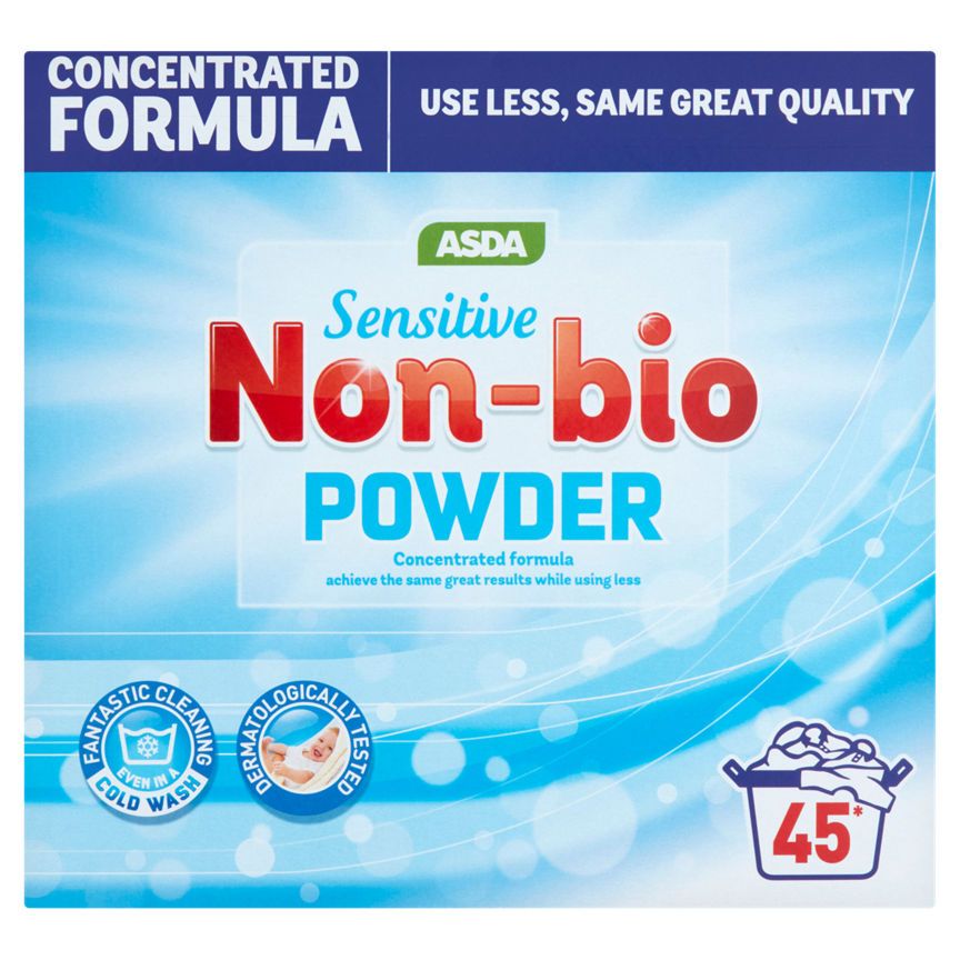 ASDA Asda Sensitive Non-Bio Powder 2.25kg - McGrocer