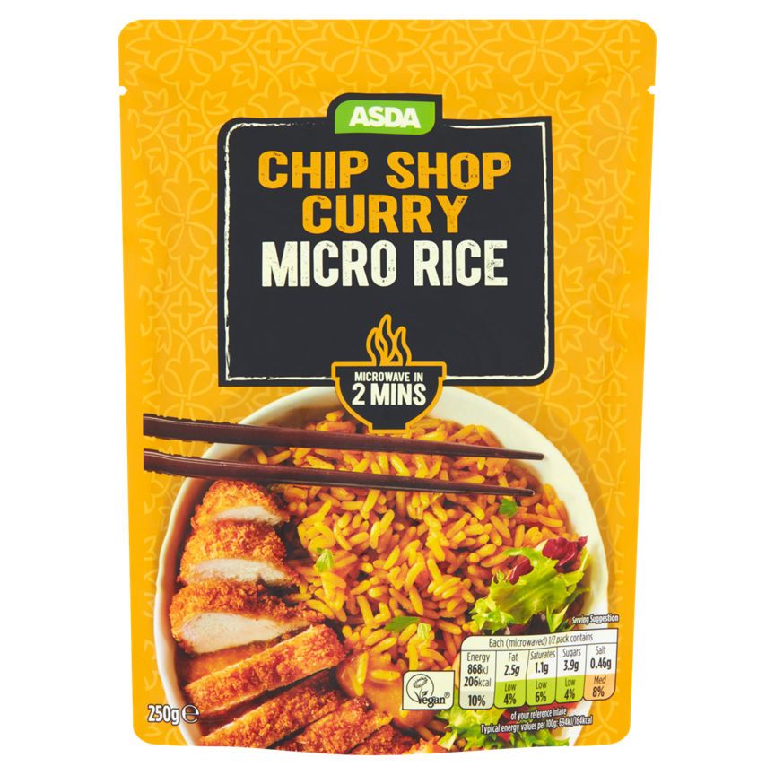 ASDA Chip Shop Curry Micro Rice - McGrocer