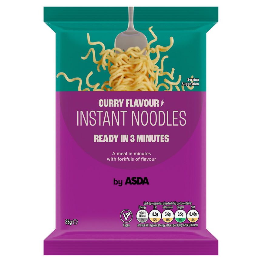 ASDA Curry Flavour Instant Noodles 85g - McGrocer