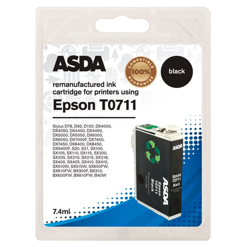 ASDA Epson T0711 Black Ink Cartridge - McGrocer