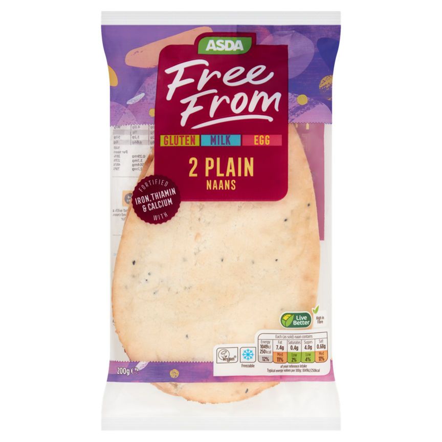 ASDA Free From 2 Plain Naans - McGrocer