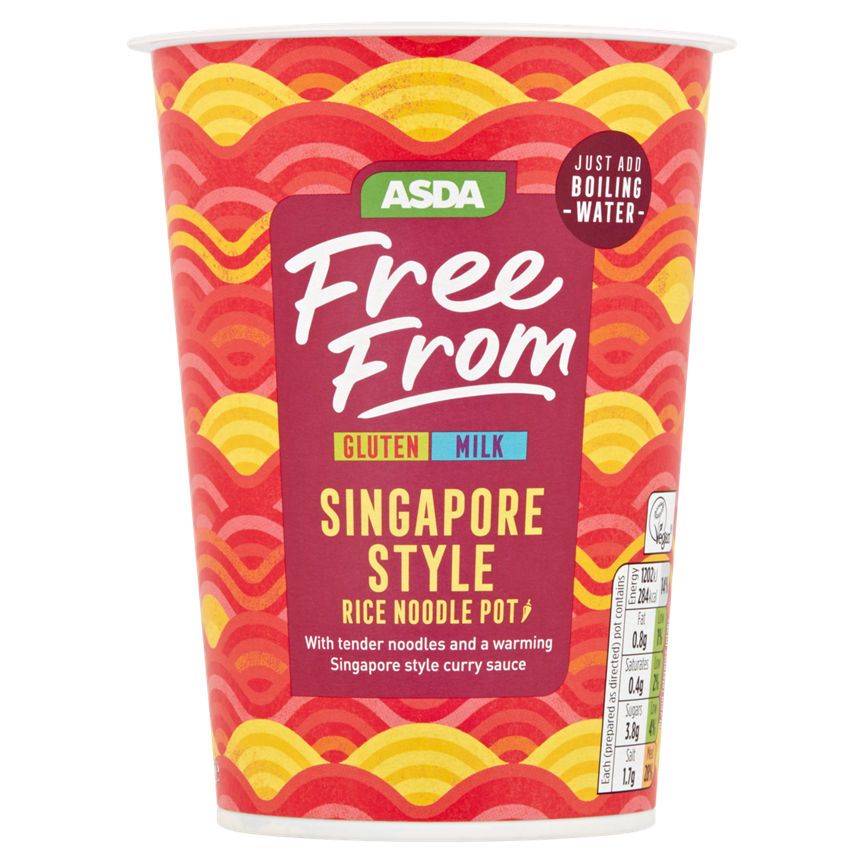ASDA Free From Singapore Curry Rice Noodle Pot - McGrocer