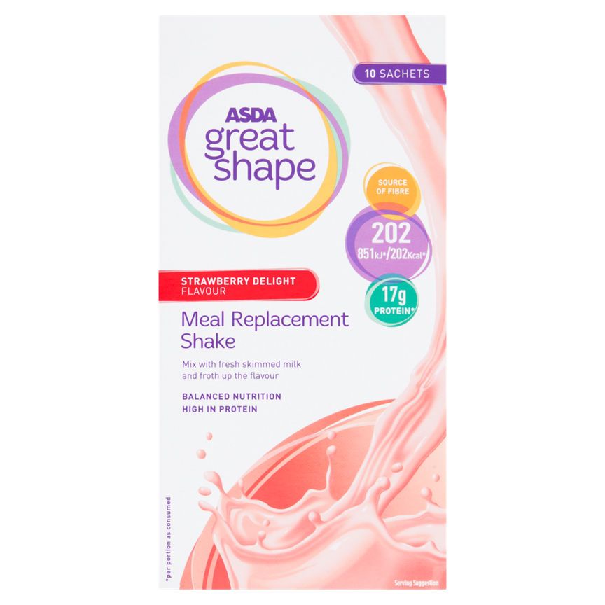 ASDA Great Shape Meal Replacement Shake Strawberry Delight Flavour - McGrocer