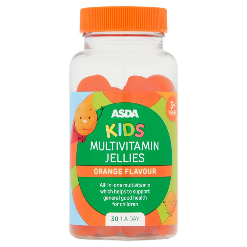 ASDA Kids Multivitamin Jellies Orange Flavour 1 a Day 3+ Years - McGrocer