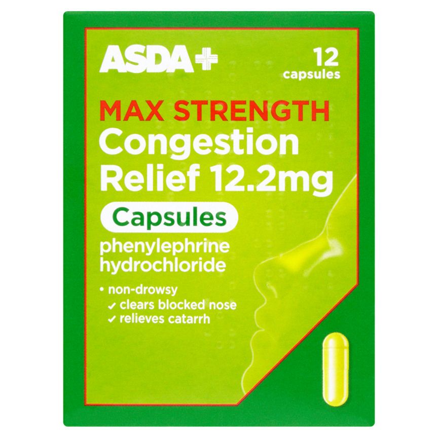 ASDA Max Strength Congestion Relief 12.2mg Capsules - McGrocer