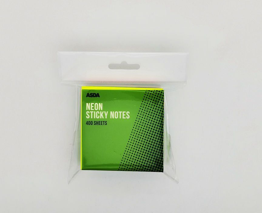 ASDA Neon Sticky Notes - McGrocer