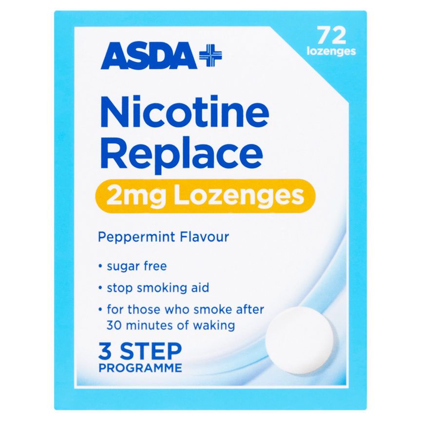 ASDA Nicotine 2mg Lozenges Sugar Free 72 Pack - McGrocer