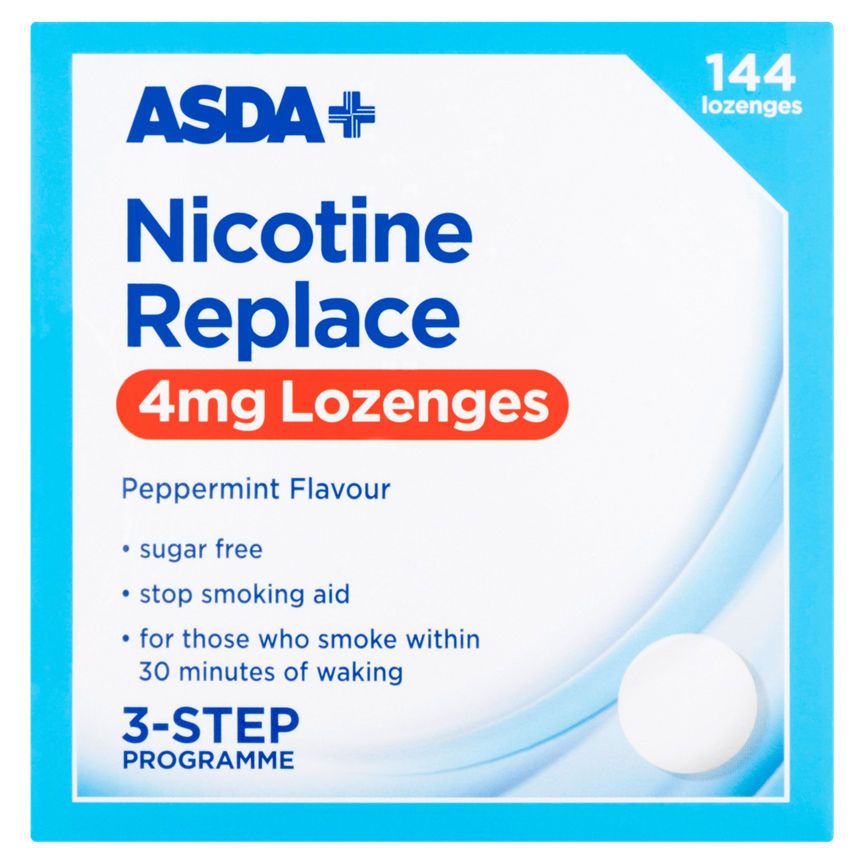 ASDA Nicotine Replace 4mg Lozenges Peppermint Flavour - McGrocer