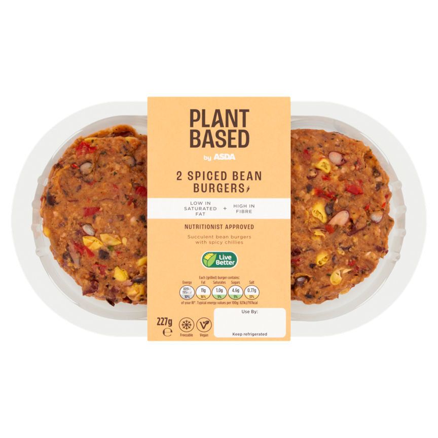 ASDA Plant Based Spiced Bean Burgers - McGrocer