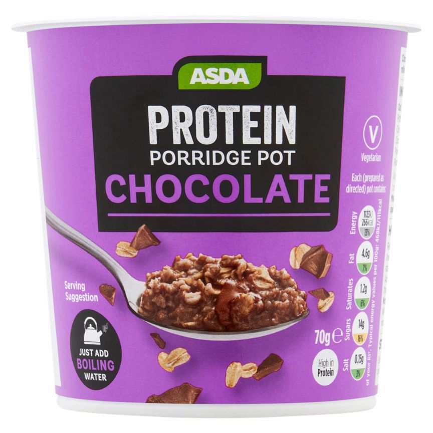 ASDA Protein Porridge Pot Chocolate 70g - McGrocer