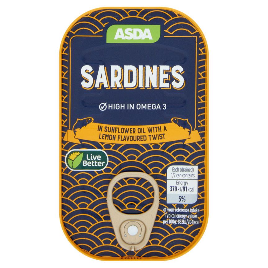 ASDA Sardines in Sunflower Oil with a Lemon Twist - McGrocer