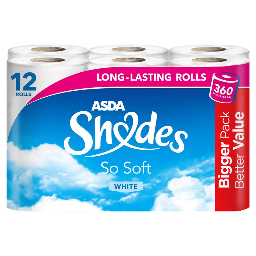 ASDA Shades So Soft Toilet Tissue 12 Rolls - McGrocer