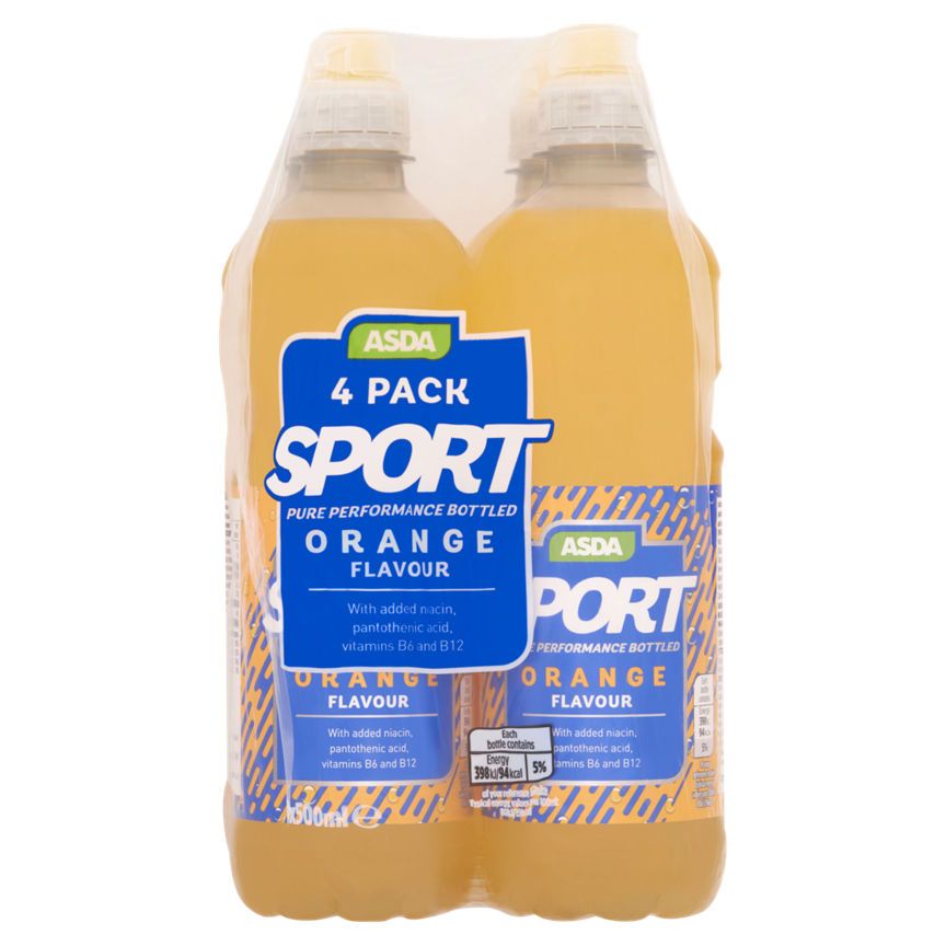 ASDA Sport Orange Flavour Isotonic Drink Bottles - McGrocer