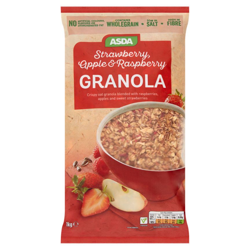 ASDA Strawberry Raspberry & Apple Granola - McGrocer