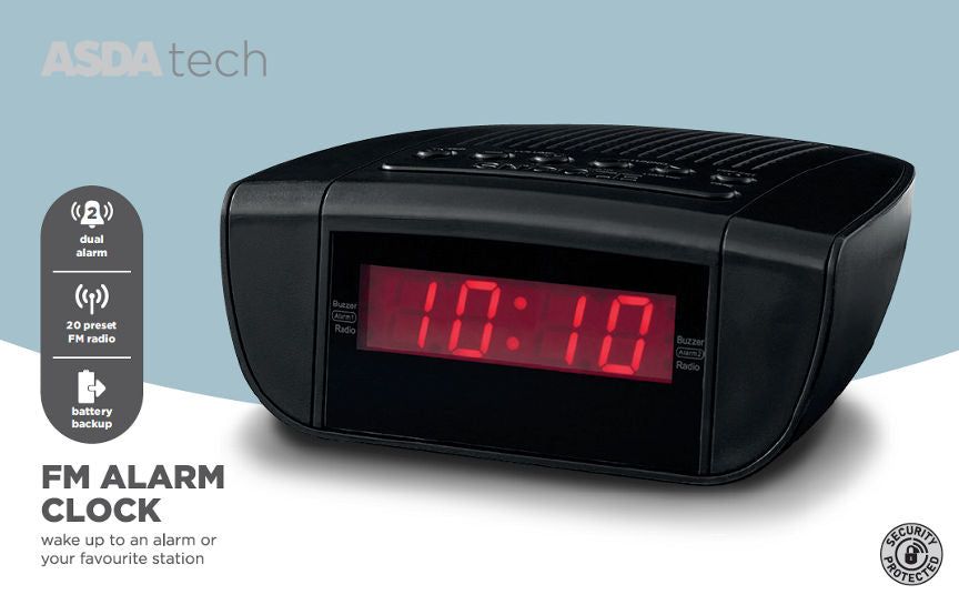 ASDA Tech Digital Alarm Clock - McGrocer