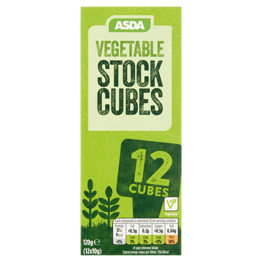 ASDA Vegetable Stock Cubes 12 x 10g (120g) - McGrocer