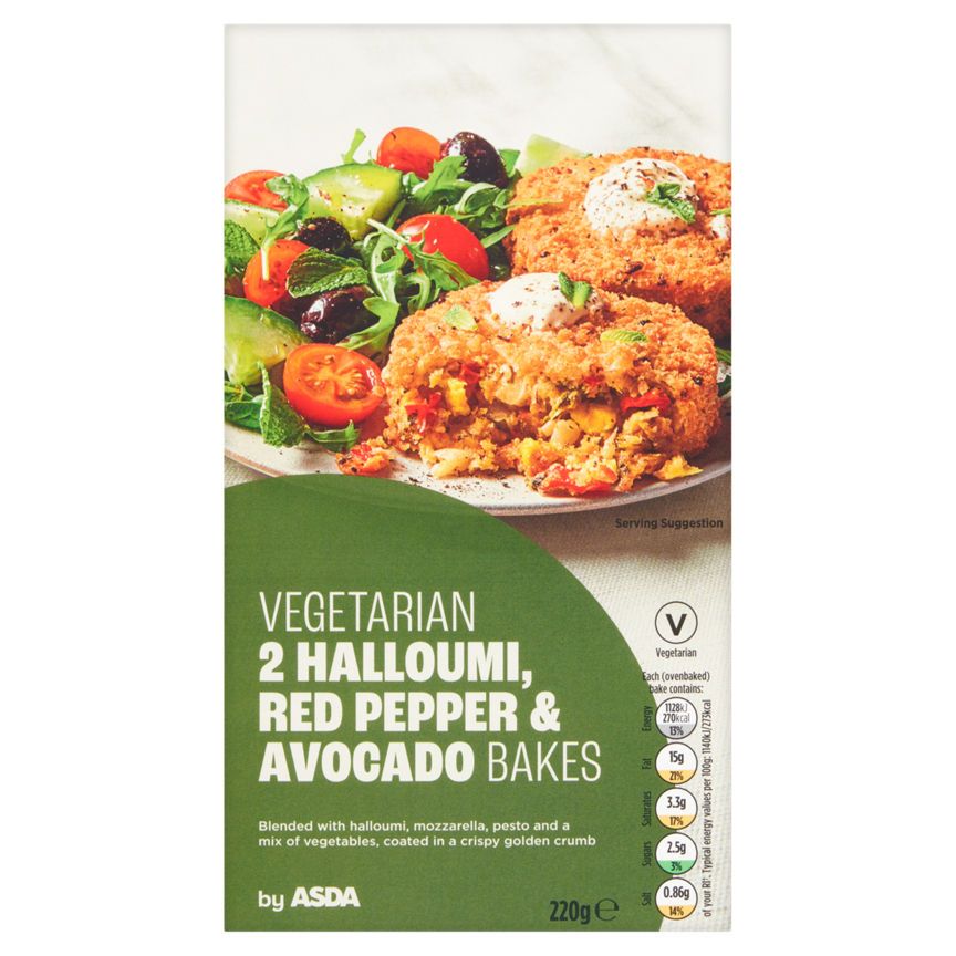 ASDA Veggie 2 Halloumi, Red Pepper & Avocado Bakes - McGrocer