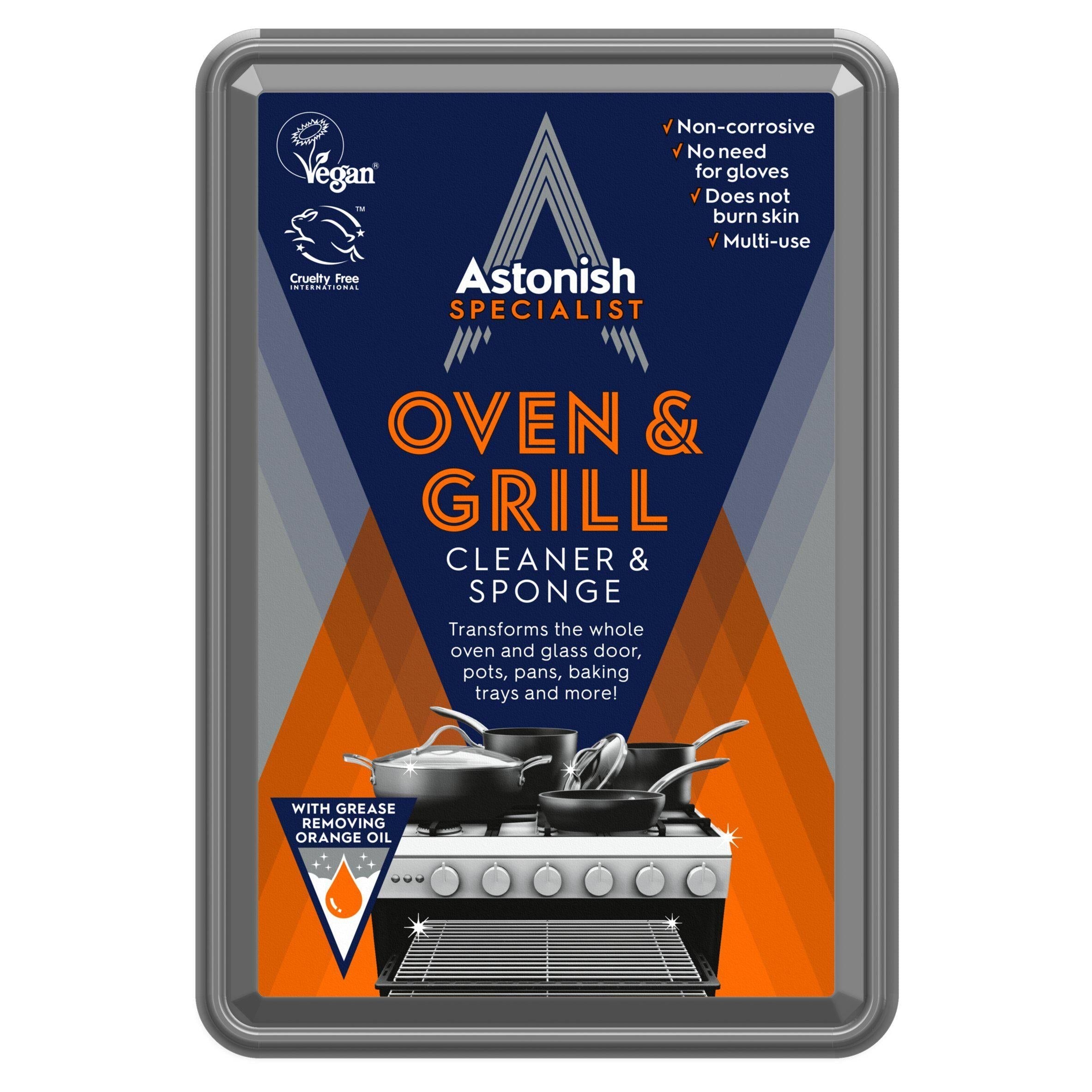Astonish Anti Bacterial Oven & Grill Specialist Cleaner & Sponge 250g - McGrocer