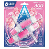 Astonish Foam and Fresh Twin Pack Toilet Rim Block Pink Peony 2 x 40g - McGrocer