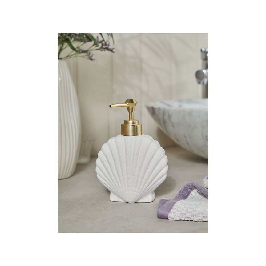 At Home with Stacey Solomon Cream Shell Soap Dispenser - McGrocer