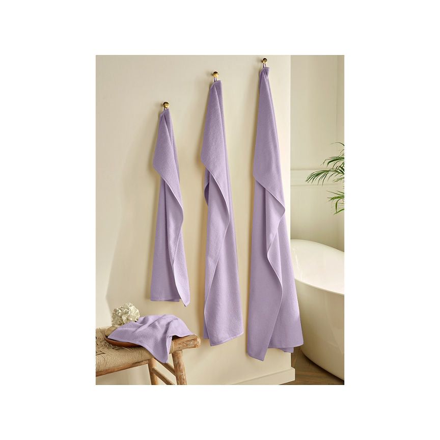 At Home with Stacey Solomon Lilac Popcorn Textured Bath Sheet - McGrocer