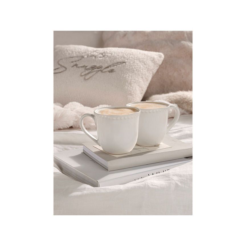 At Home with Stacey Solomon White Beaded Mugs - Set of 2 - McGrocer