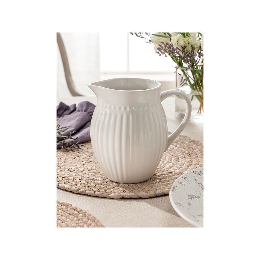 At Home with Stacey Solomon White Beaded Pitcher - McGrocer