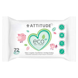 Attitude Eco 100% Biodegradable Baby Wipes 72 per pack - McGrocer
