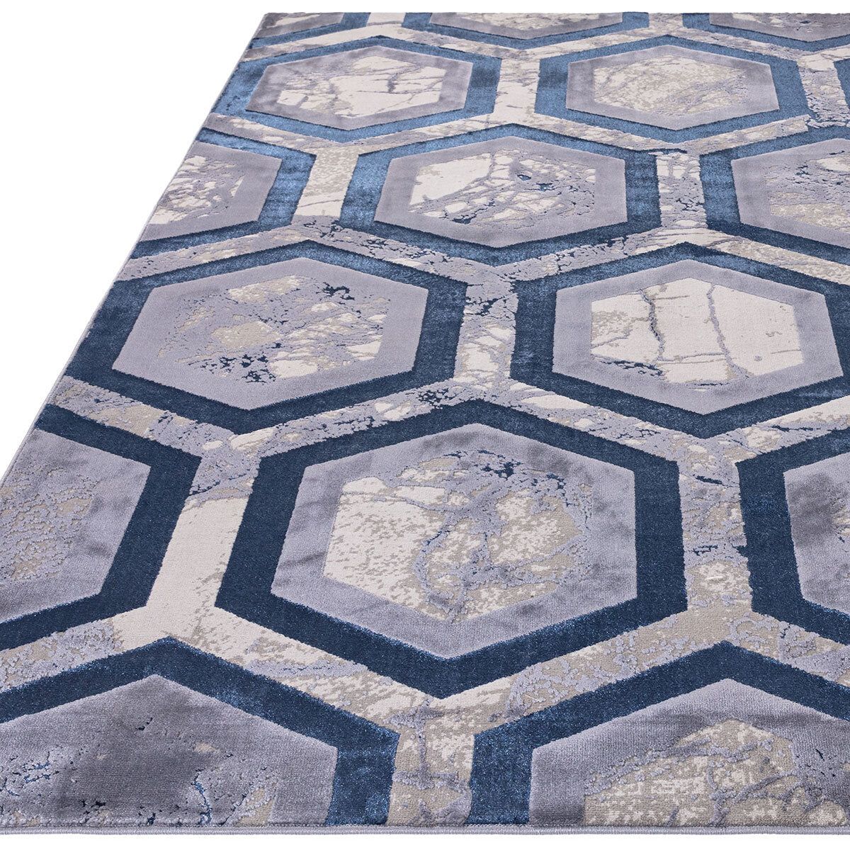 Aurora Hexagon Rug, in 2 Sizes - McGrocer
