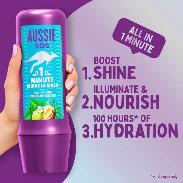 Aussie Sos 1 Minute Miracle Colour Rescue Mask 250ml - McGrocer