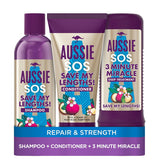 Aussie SOS Save My Lengths! Moisturising Hair Care Bundle - McGrocer