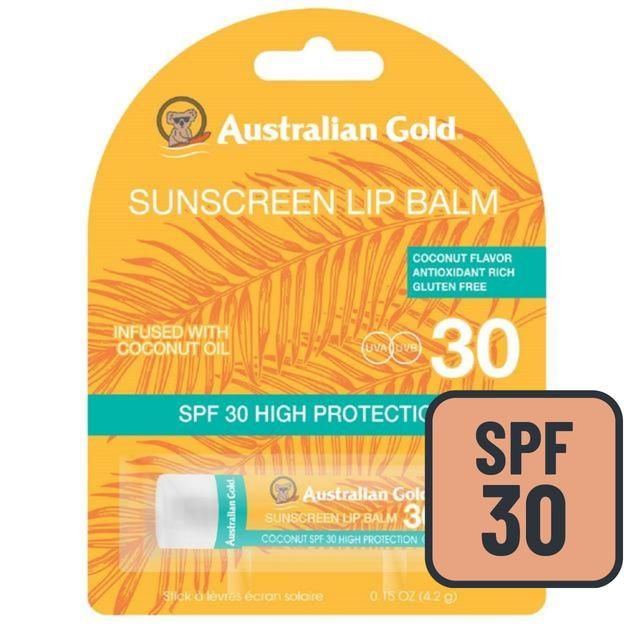 Australian Gold SPF 30 Sunscreen Lip Balm Coconut 4g - McGrocer