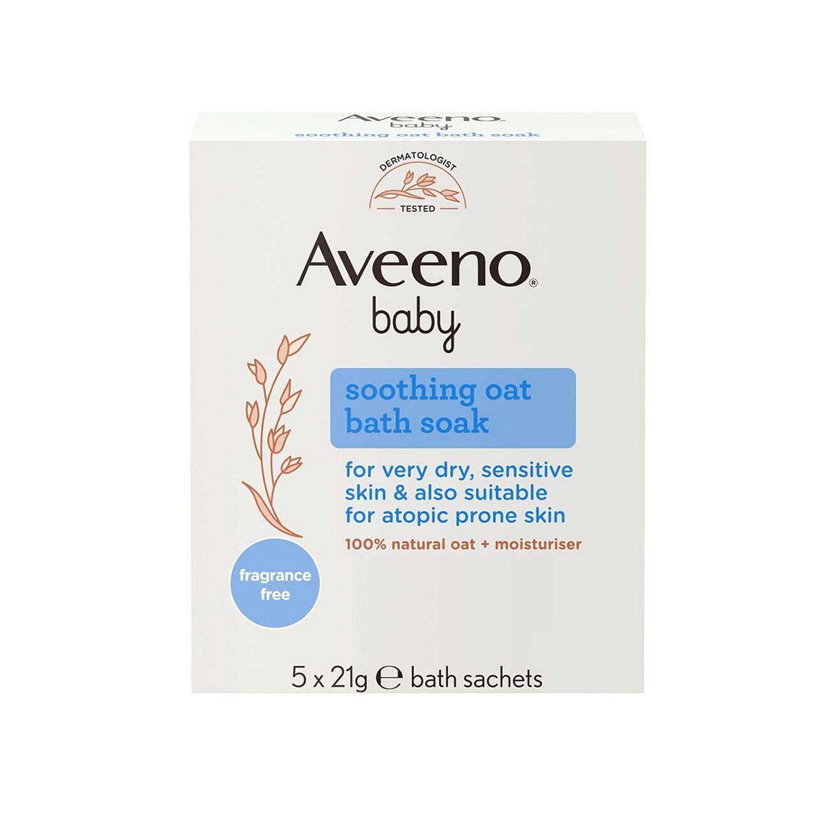 AVEENO® Baby Soothing Oat Bath Soak - 5 x 21g Sachets - McGrocer