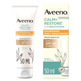 Aveeno Face CALM+RESTORE® Nourishing Daily Moisturiser with Sheer Tint SPF30 50ml - McGrocer