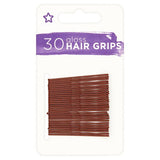 Superdrug Gloss Bobby Pins 30 Brown GOODS Superdrug