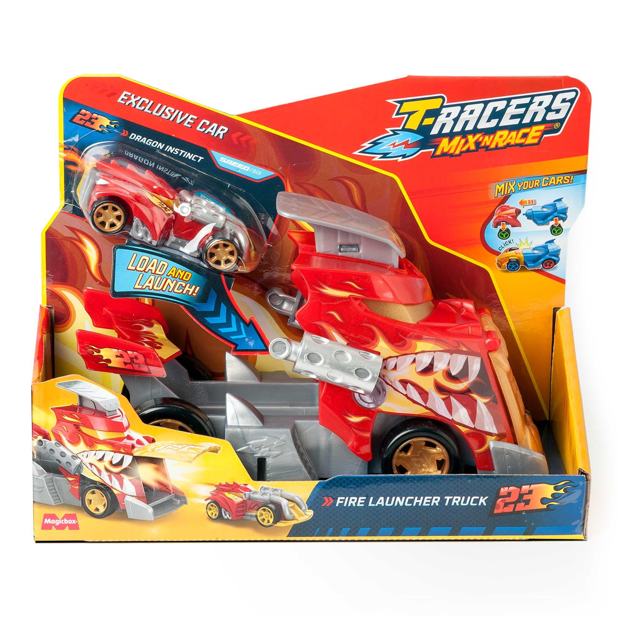 T-Racers Mix 'N Race Launcher Truck Assortment Ice Truck & Fire Truck GOODS Sainsburys