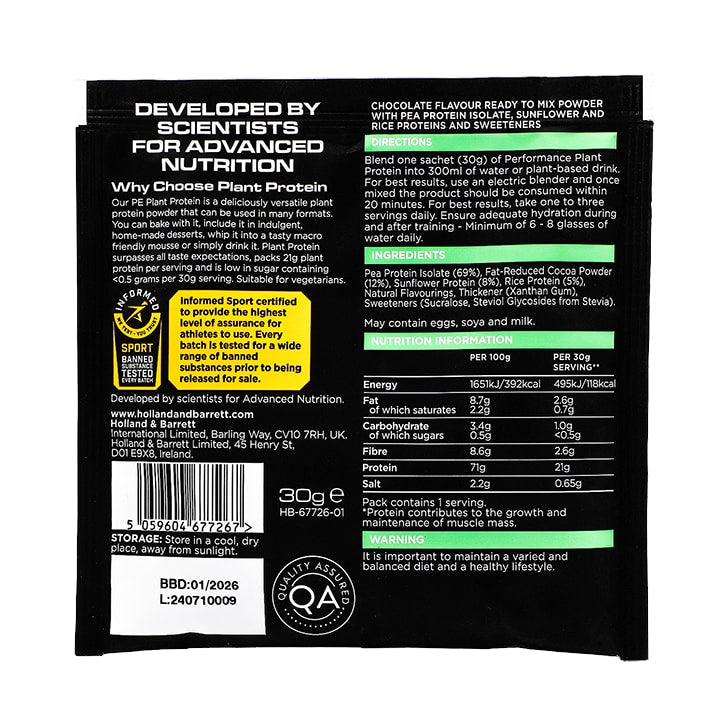 Plant Protein Vanilla Sachet 30g - 998450