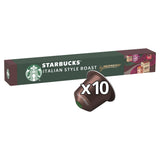 Starbucks Italian Style Roast By Nespresso Dark Roast Coffee Capsules, 56g Tube of 10 All coffee machine pods Sainsburys