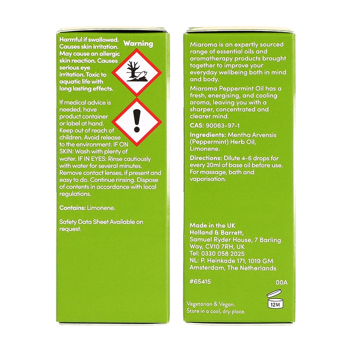 Miaroma Peppermint Pure Essential Oil 20ml - McGrocer