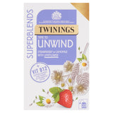 Twinings Superblends Time to Unwind Strawberry & Camomile with Limeflower Tea Bags x20 36g GOODS Sainsburys