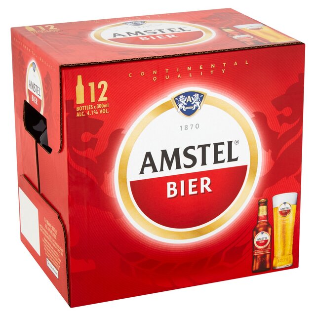 Amstel Lager Beer Bottles   12 x 300ml - McGrocer